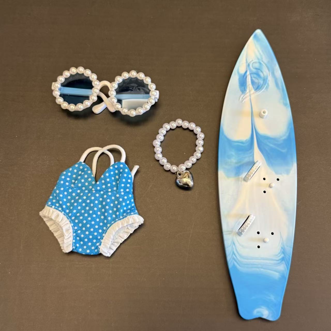 Labubu Fashion Dress - Surf Beach Vacation(Blue)