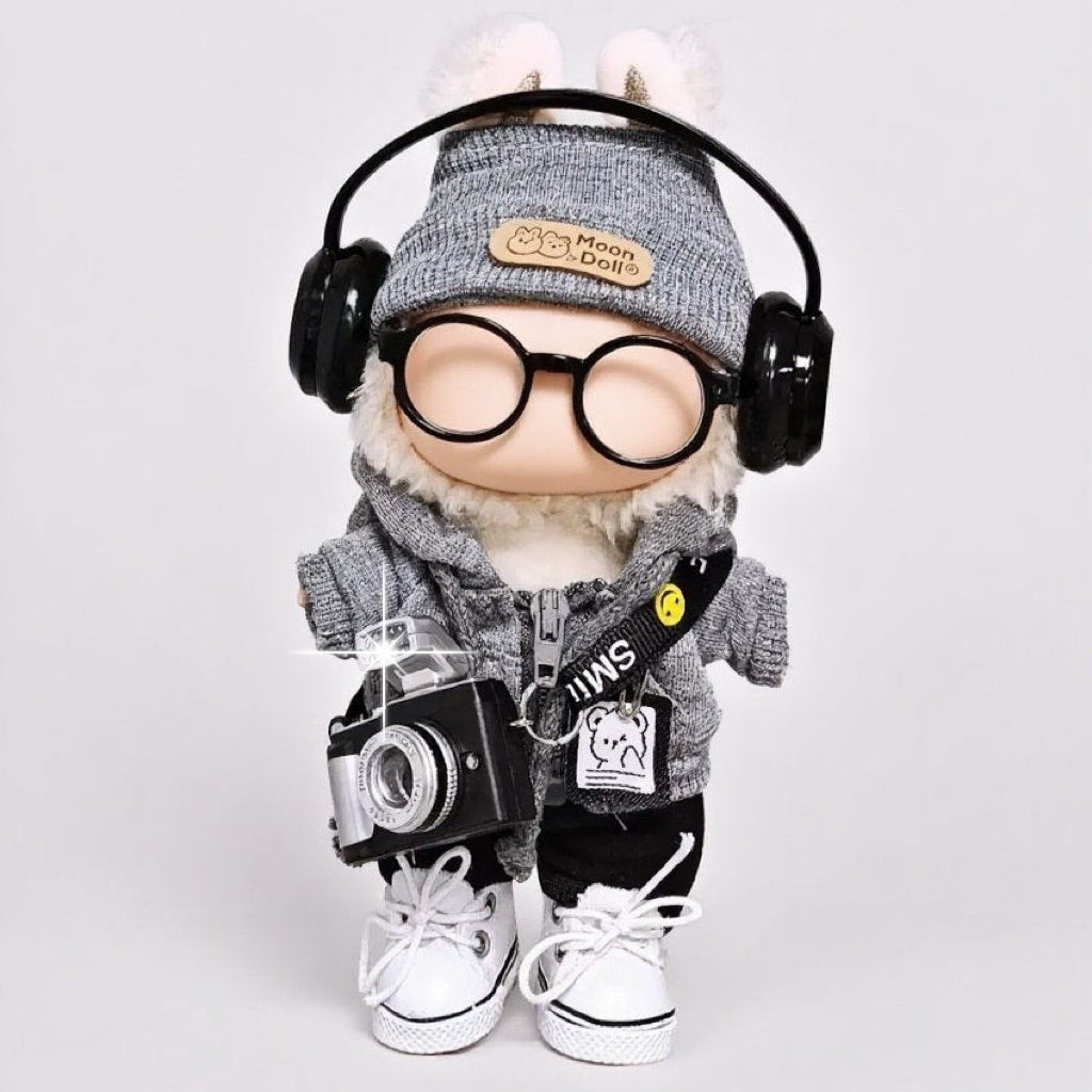Labubu Fashion Dress - hip hop photographer(Battery-powered toy camera)