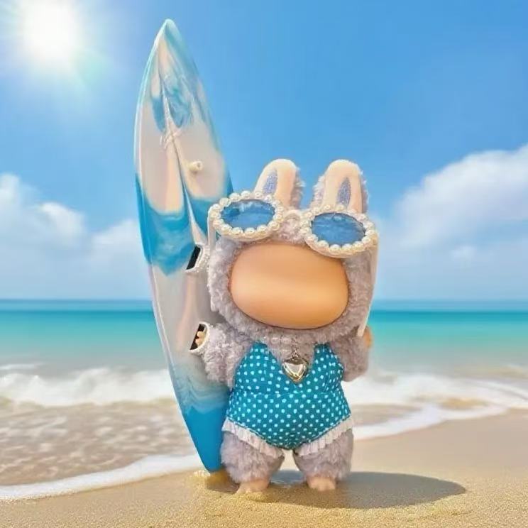 Labubu Fashion Dress - Surf Beach Vacation(Blue)