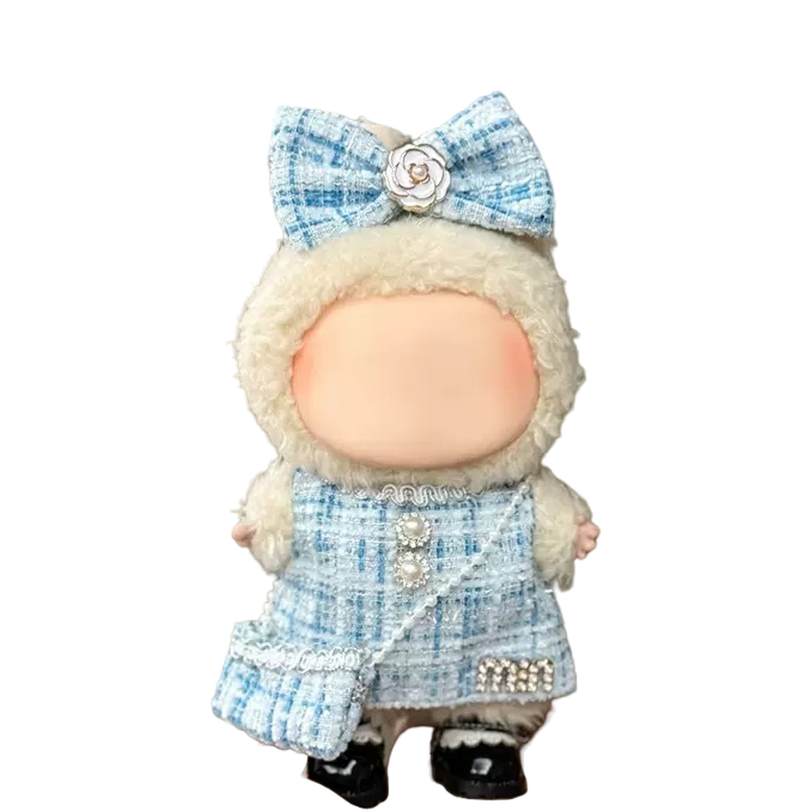 Labubu Fashion Dress - blue plaid lady