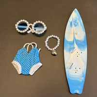 Labubu Fashion Dress - Surf Beach Vacation（Blue)
