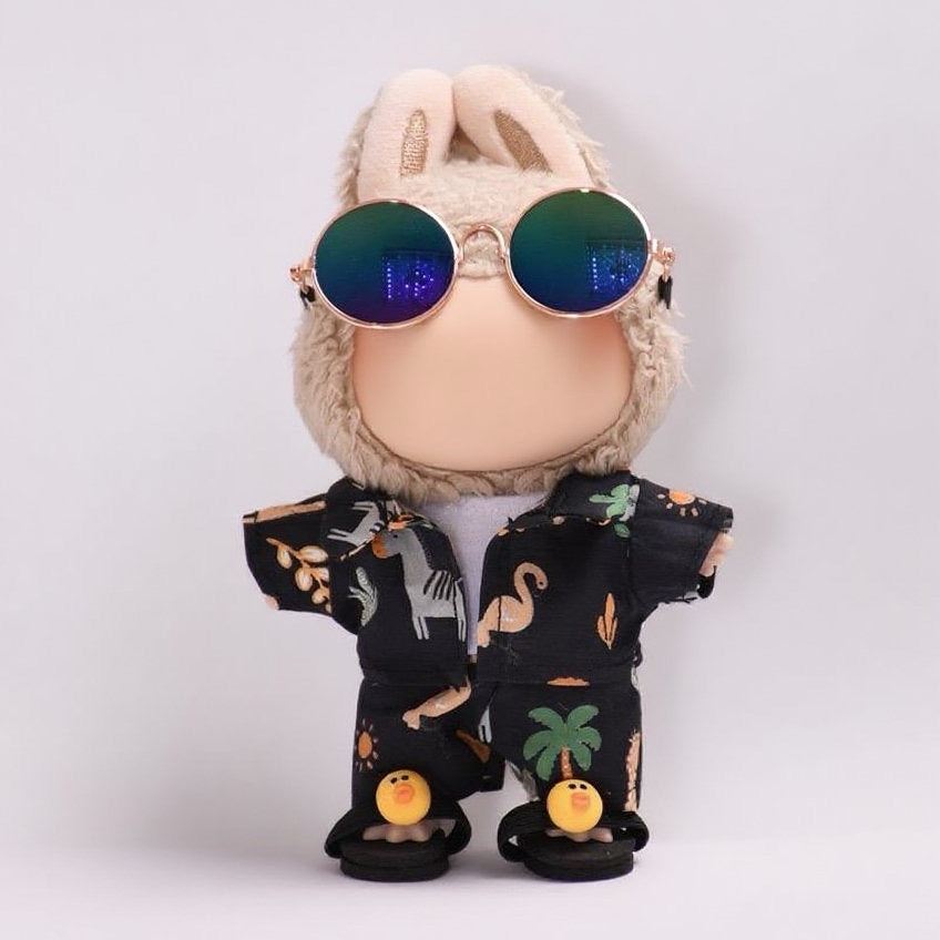 Labubu Fashion Dress - Beach Boy（Black）