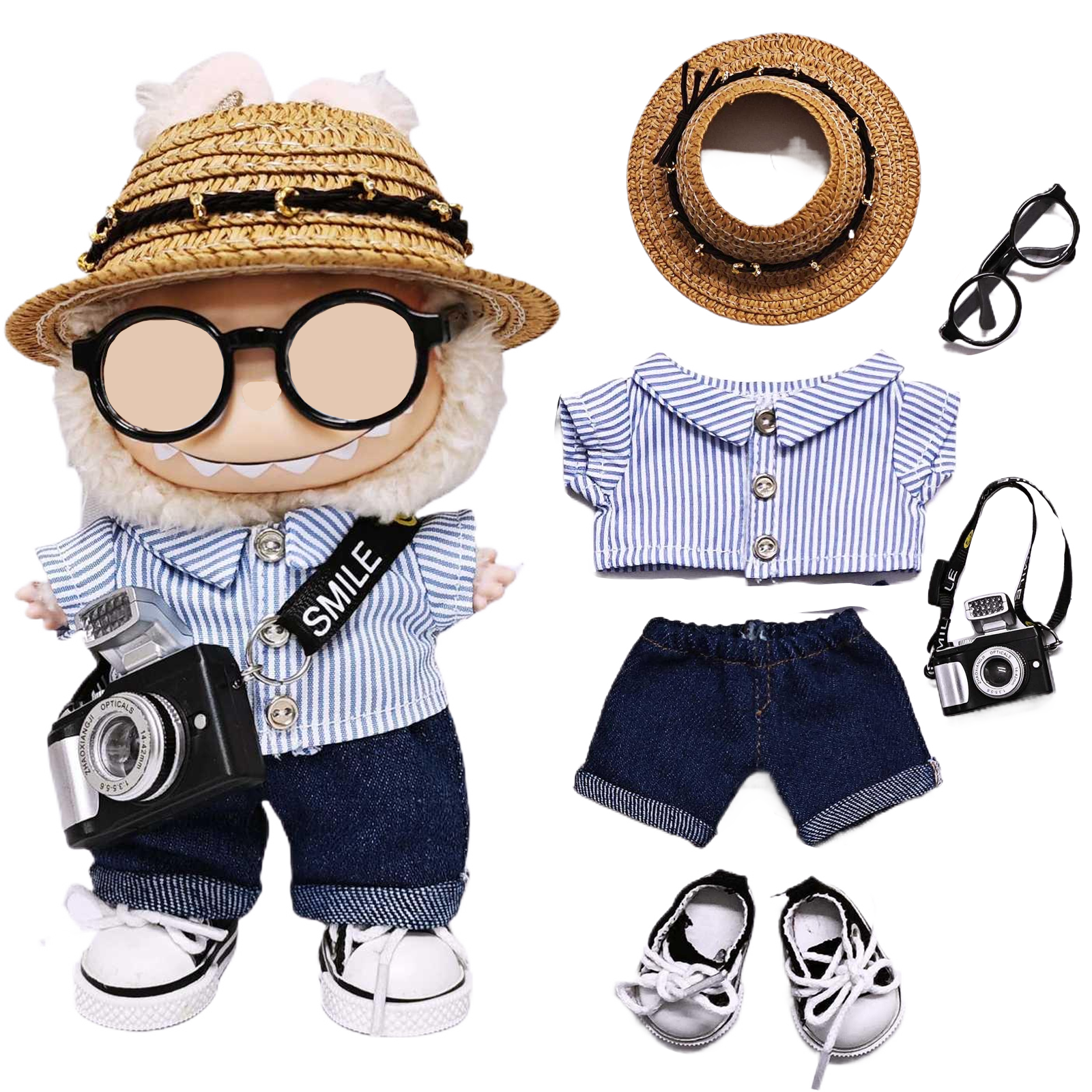Labubu Fashion Dress -  straw hat photographer