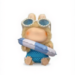 Labubu Fashion Dress - Blue Beach Holiday