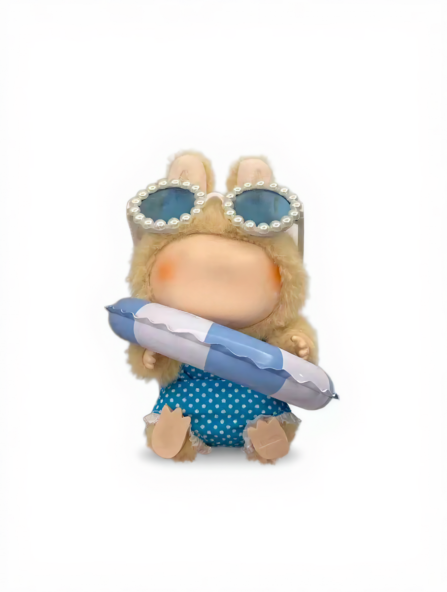Labubu Fashion Dress - Blue Beach Holiday